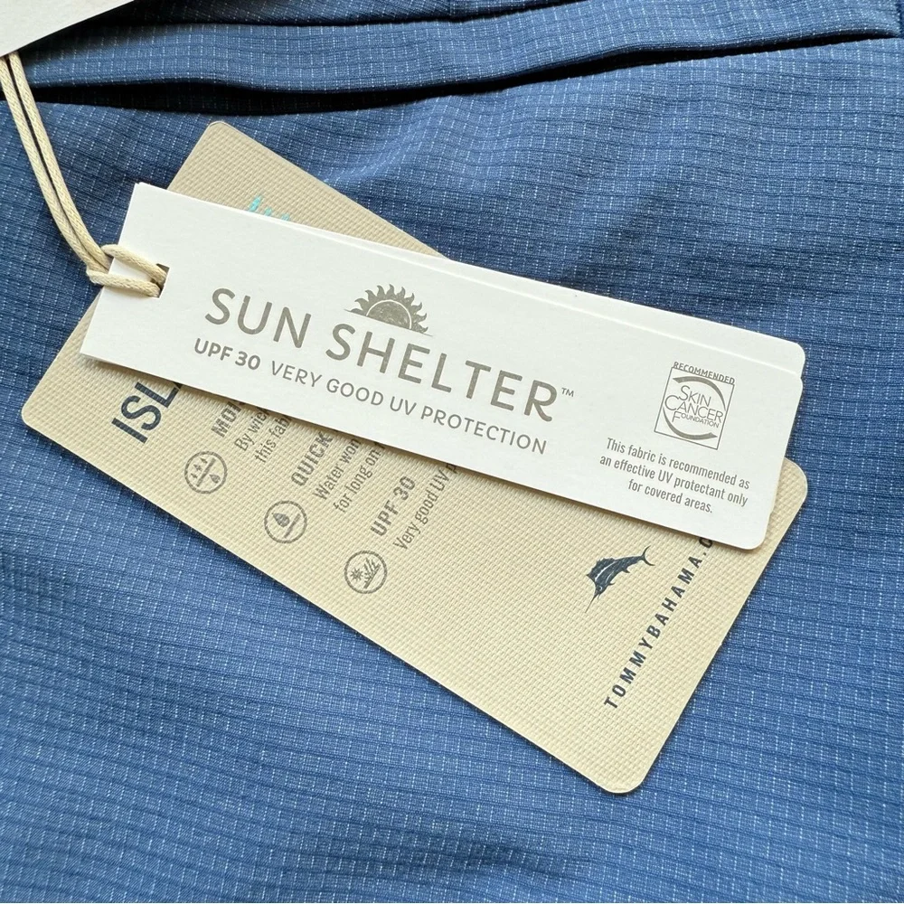 NEW Tommy Bahama Shorts Mens 32 x 6 Sun Shelter Golf Beach Light Blue Bottoms